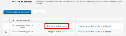 Changer le mot de passe