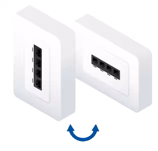 1 prise à 4 ports