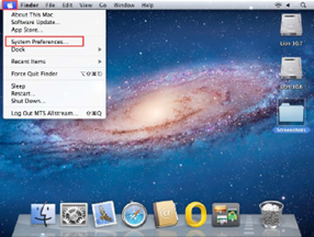 Example of icon showing connection