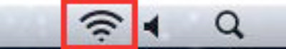 Example of icon showing connection