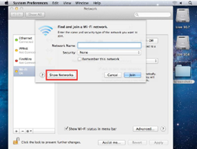 Example of icon showing connection