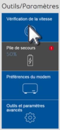 Option de vérification de la vitesse