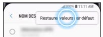 Restaurer valeurs par défaut