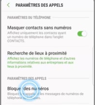 Numéros bloqués