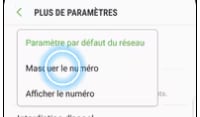 Options du Numéro de lʼappelant