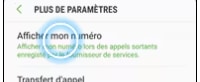 Option Numéro de lʼappelant