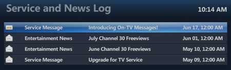 Example of what a new and read message looks like