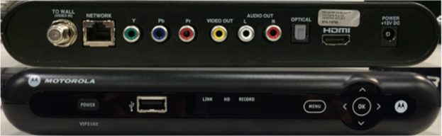 Front and back of VIP2102