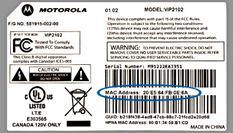 Finding the MAC Address of VIP2102