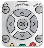 Arrows and OK buttons on remote