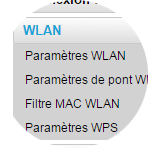 Cliquez sur Paramètres WLAN.