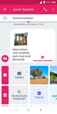 Touchez Message multimédia.