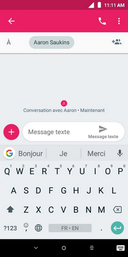 Entrez votre message.
