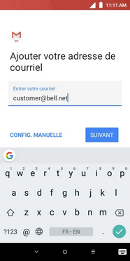 Faites défiler puis touchez CONFIG. MANUELLE.