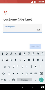 Entrez votre mot de passe de courriel Bell.