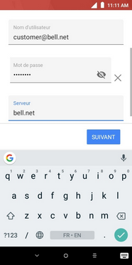 Entrez imap.bell.net comme serveur IMAP.
