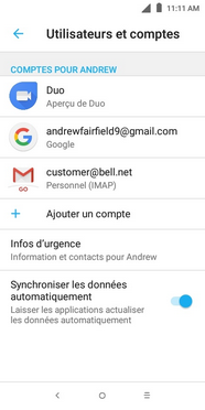 Votre compte de courriel a été ajouté.