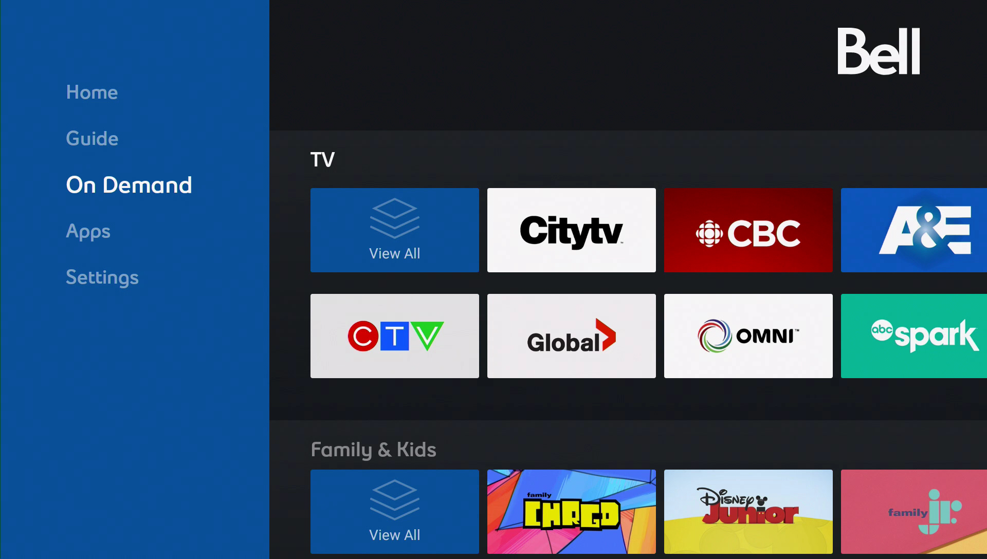 How to navigate the different sections of the Bell Streamer
