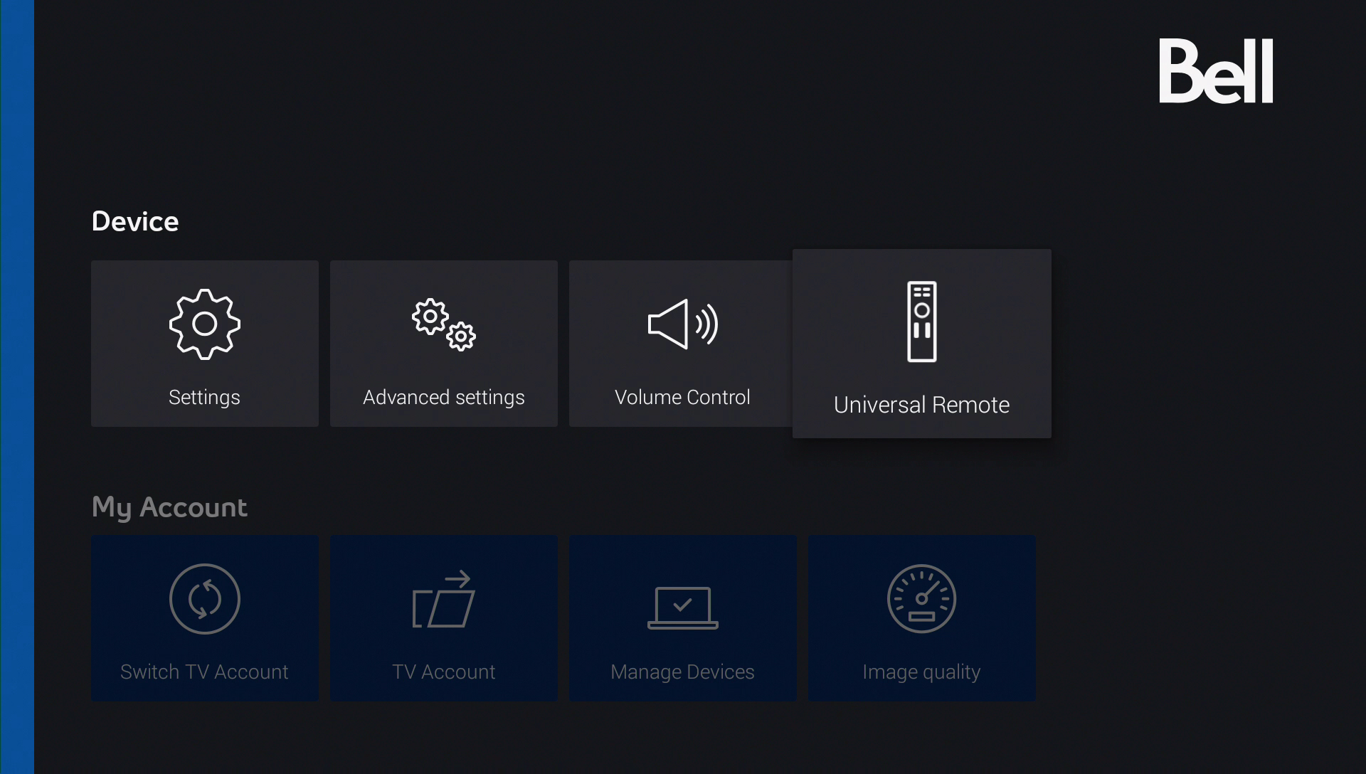 How to pair the Bell Streamer remote to a TV using infrared (IR).