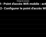 Le point d’accès Wi-Fi mobile est maintenant actif. D’autres appareils peuvent s’y connecter au moyen du nom de votre réseau (étape 9) et de votre mot de passe (étape 13).