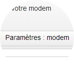 Cliquez sur Paramètres : modem.