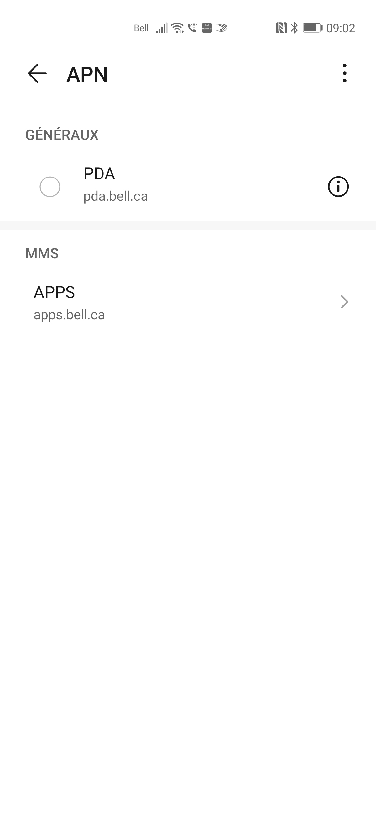 Touchez Réinitialiser aux paramètres par défaut.