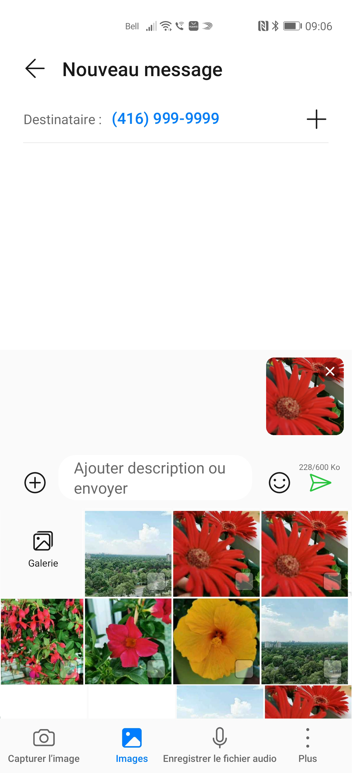 Touchez la ou les photo(s) désirée(s).