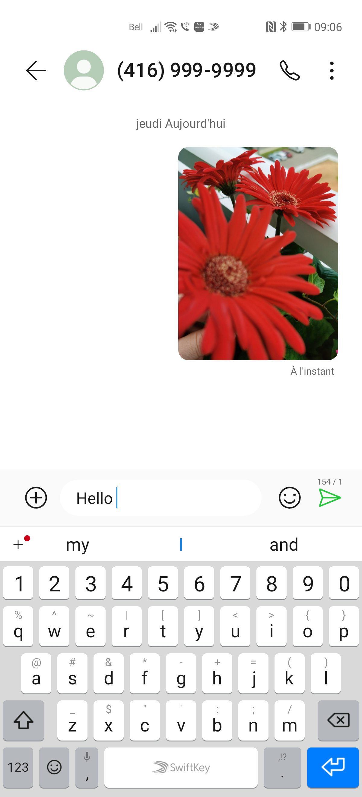 Touchez lʼicône Envoyer.