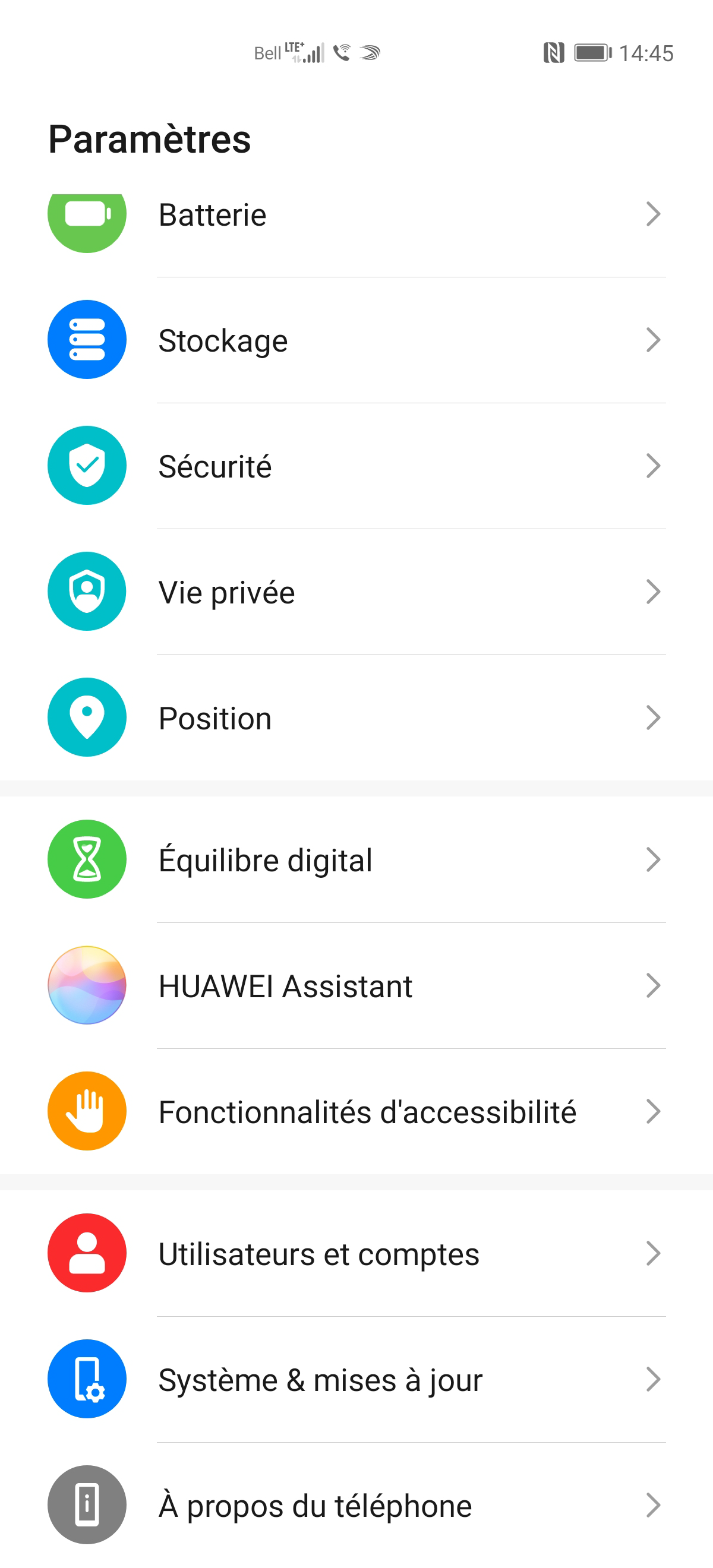 Touchez Réseaux mobiles.
