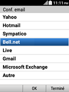 Sélectionnez Bell.net (ou, pour les utilisateurs Sympatico, sélectionnez Sympatico).