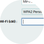 Pour modifier le mot de passe Wi-Fi, supprimez le mot de passe actuel et saisissez un nouveau mot de passe.