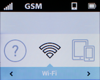 Au moyen des boutons sous l’écran, faites défiler puis sélectionnez Nom/mot de passe Wi-Fi.