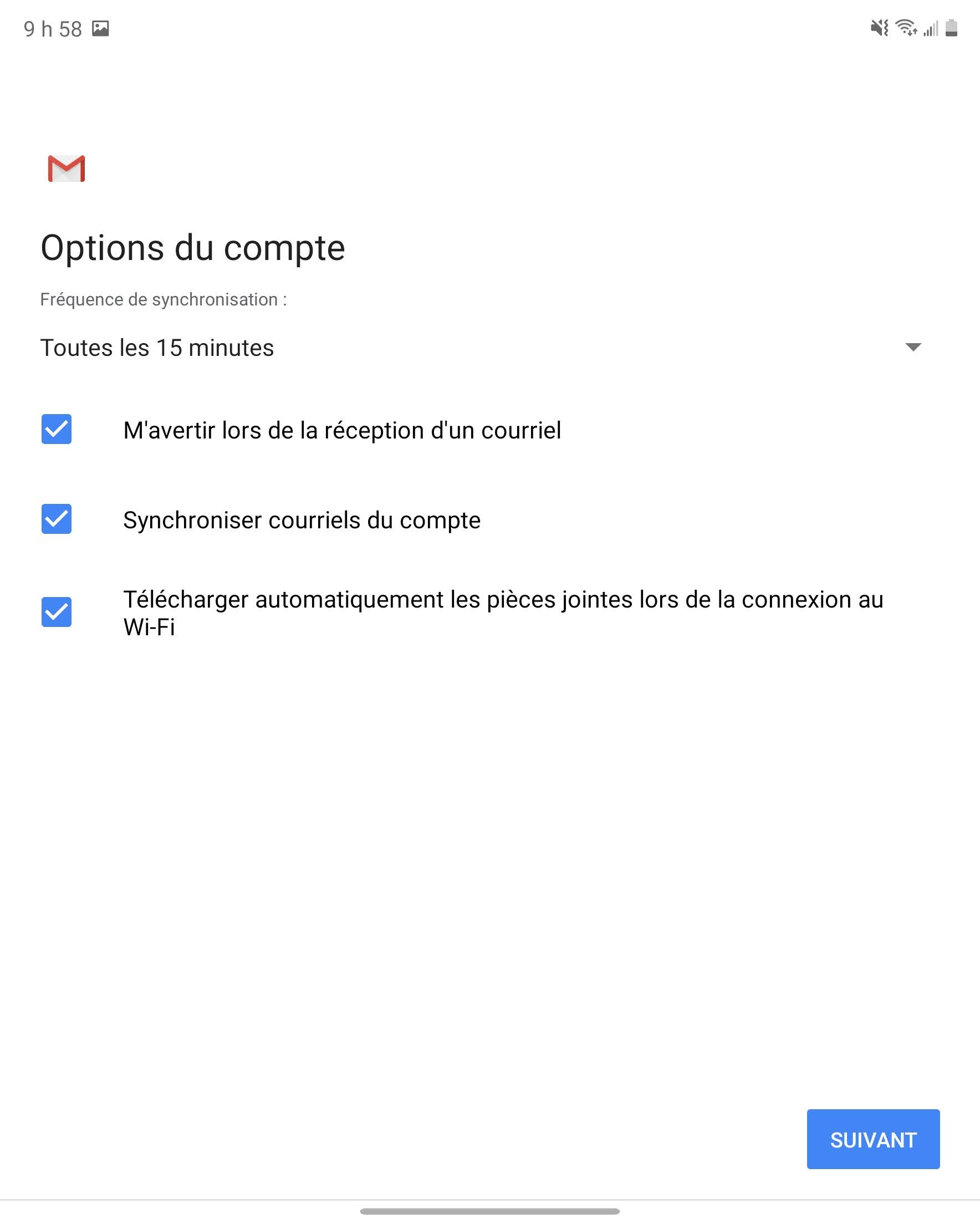 Si les paramètres du compte de courriel sont automatiquement reconnus, le compte sera ajouté.Sinon, suivez les étapes ci-dessous pour configurer manuellement le compte.