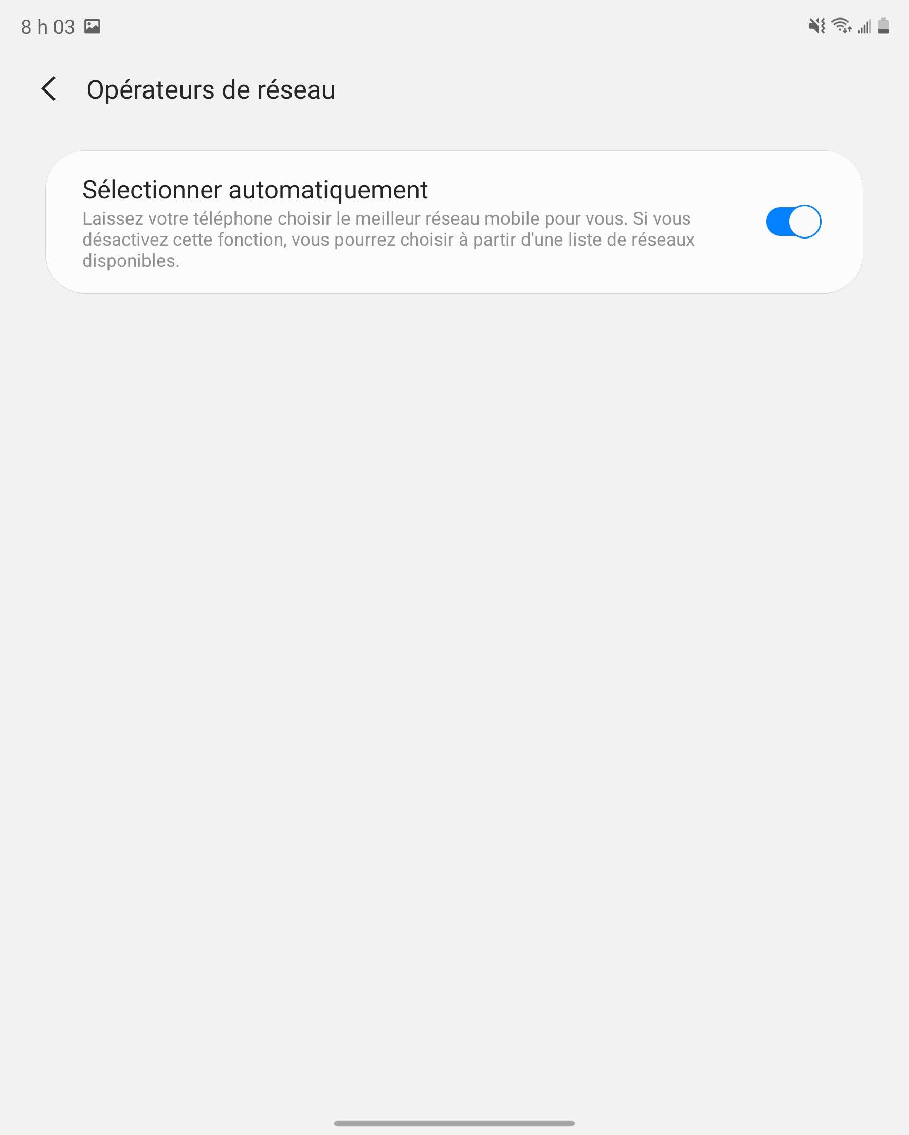 Touchez Recherche de réseaux.