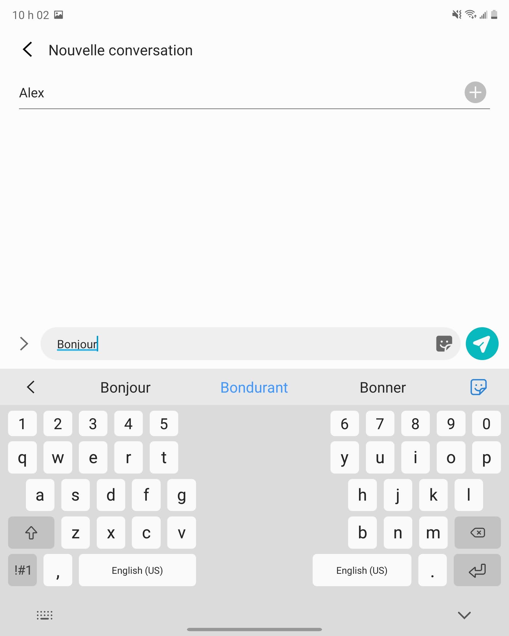 Entrez votre message.