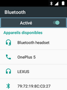 Les écouteurs Bluetooth ont été déconnectés.