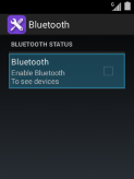 Sélectionnez Bluetooth pour l