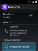 Faites défiler puis sélectionnez les écouteurs Bluetooth.