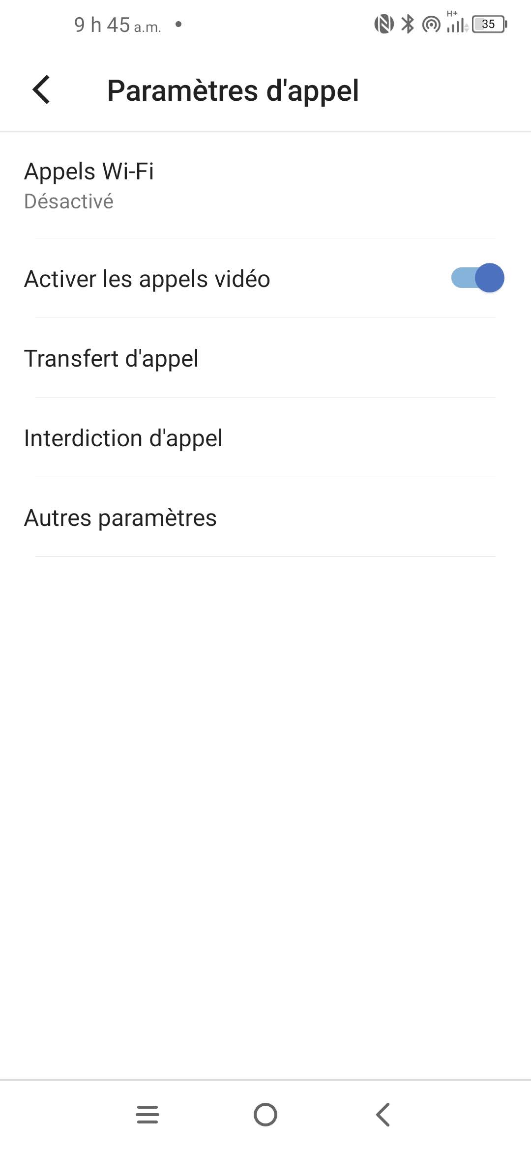 Touchez Transfert dʼappel.