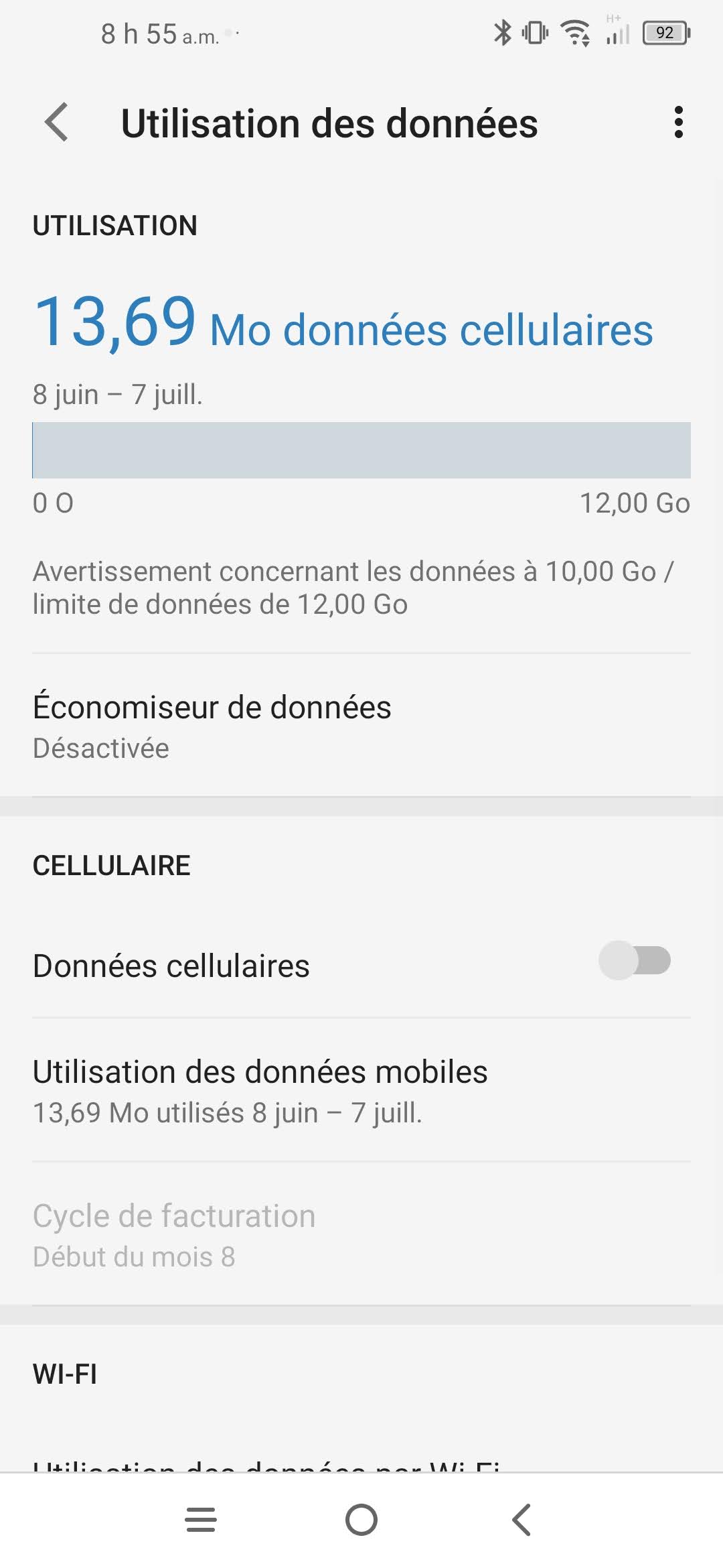 Touchez Nom des points d