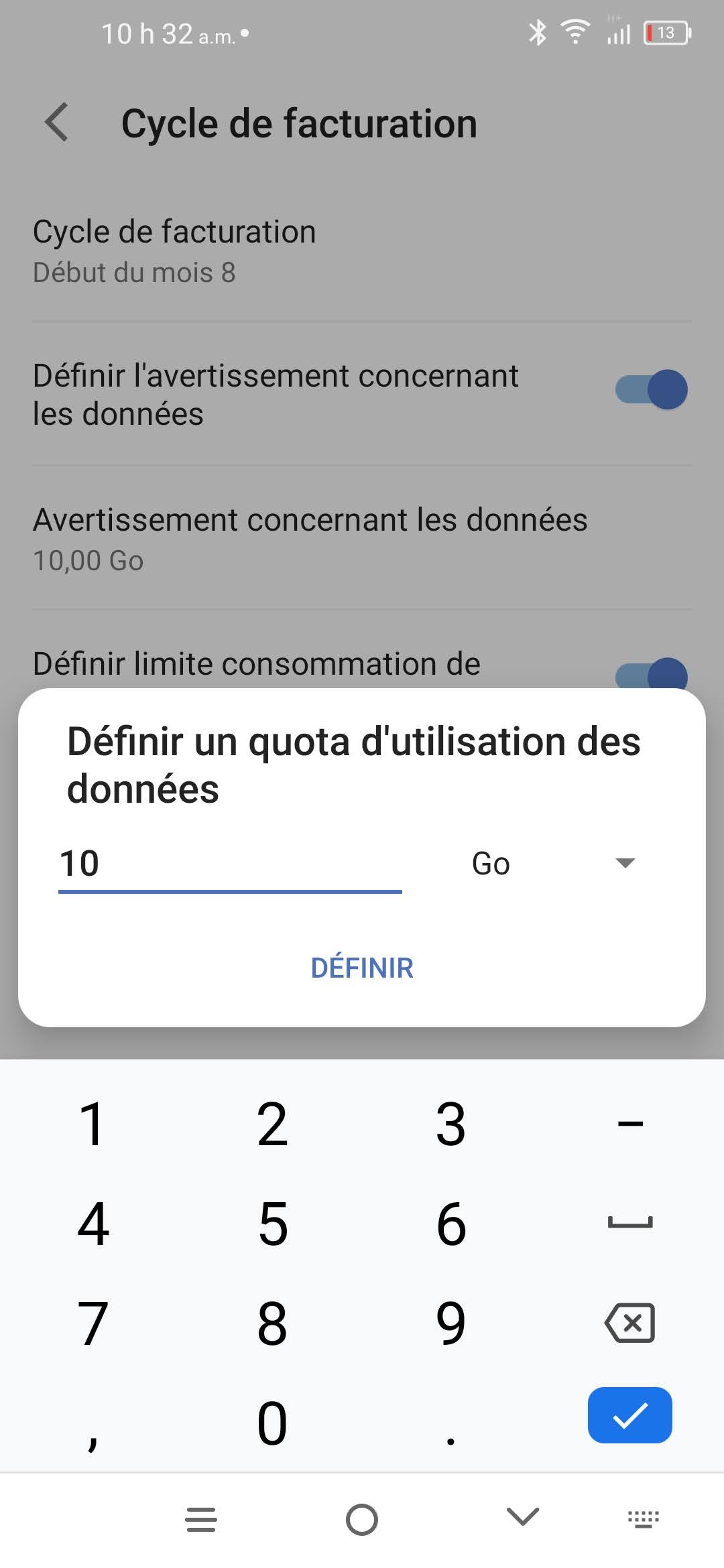 Touchez Définir.