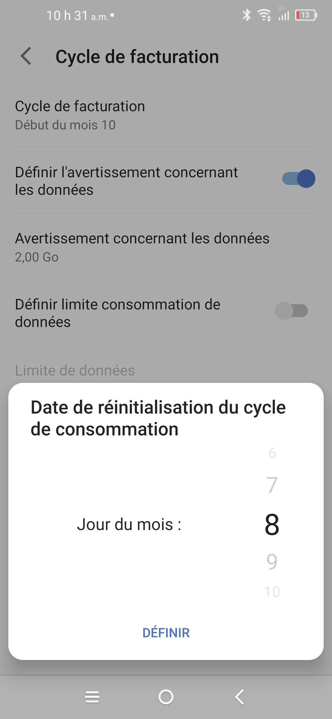 Touchez Définir.