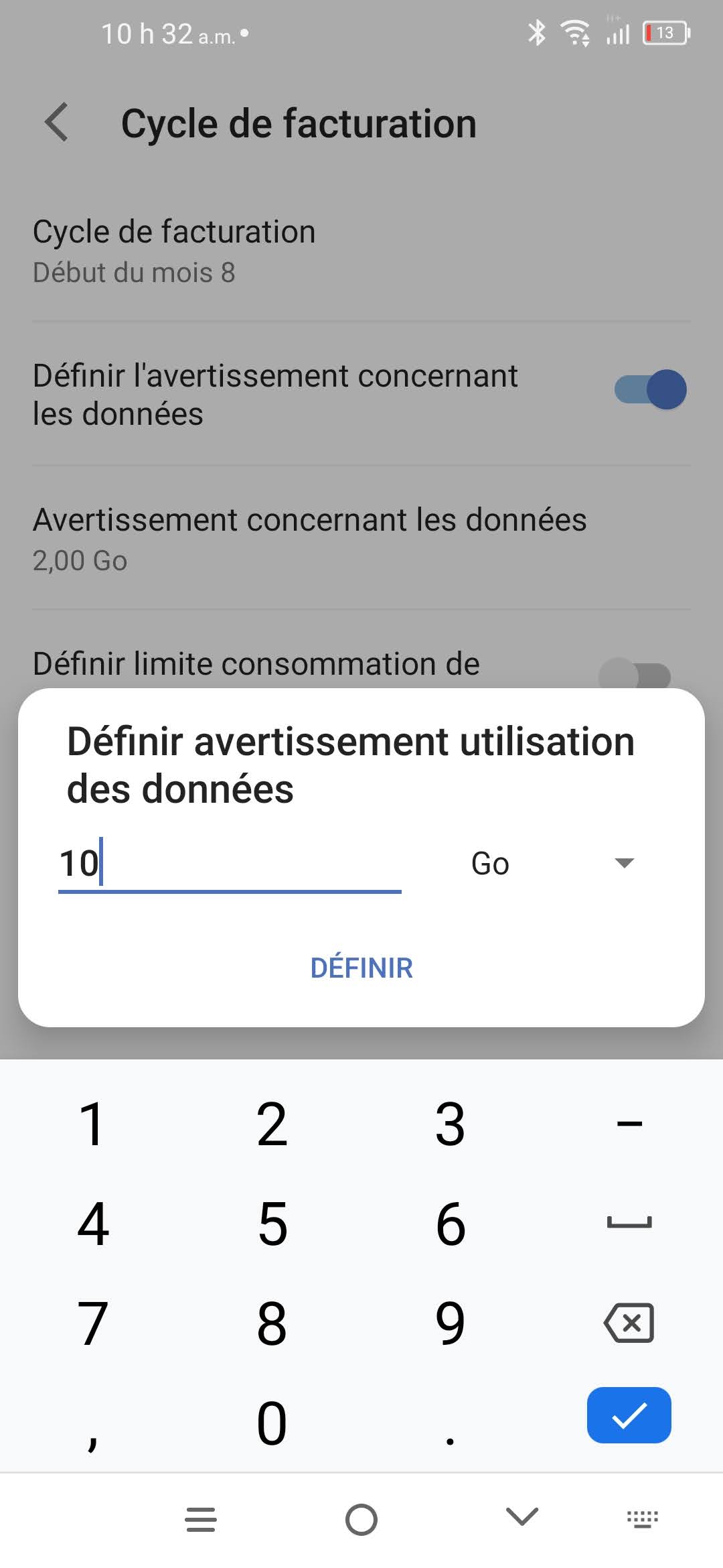 Touchez Définir.