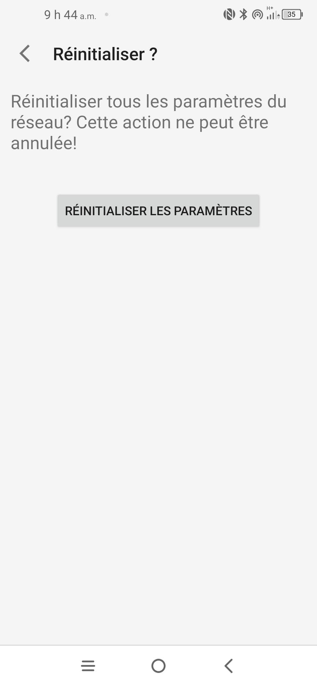 Touchez Tout effacer.