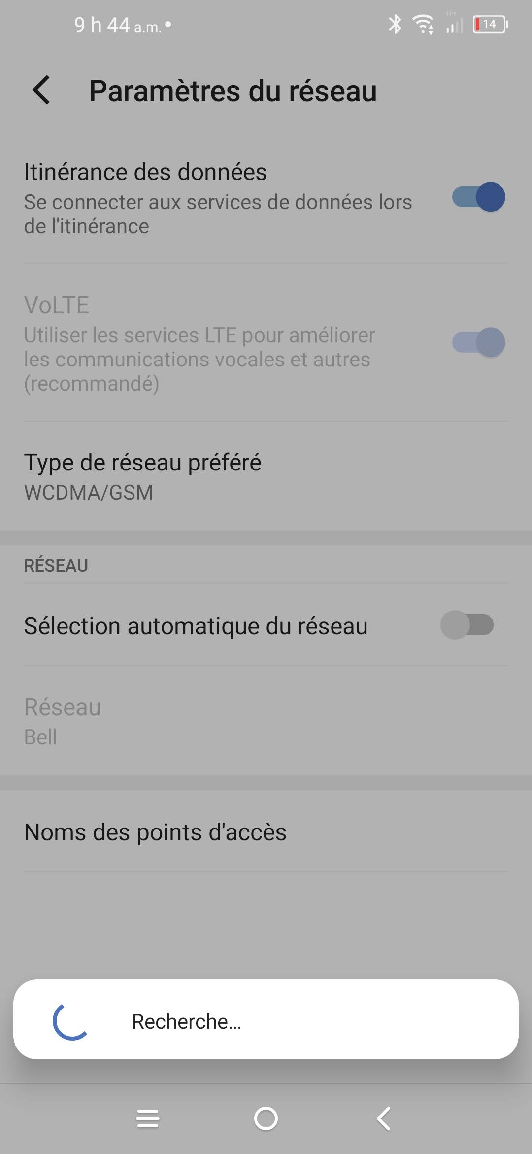 Touchez Nom des points d