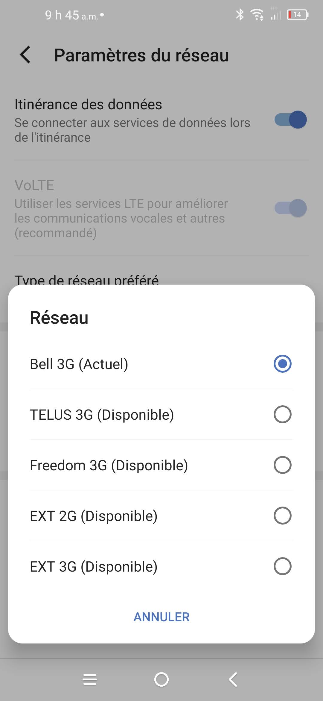 Touchez Nom des points d