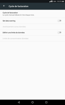 Touchez Définir une alerte de données.