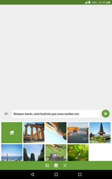 Touchez la ou les photos que vous désirez joindre.