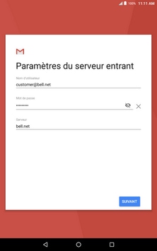Touchez Serveur.