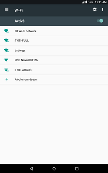 Touchez le réseau Wi-Fi désiré.